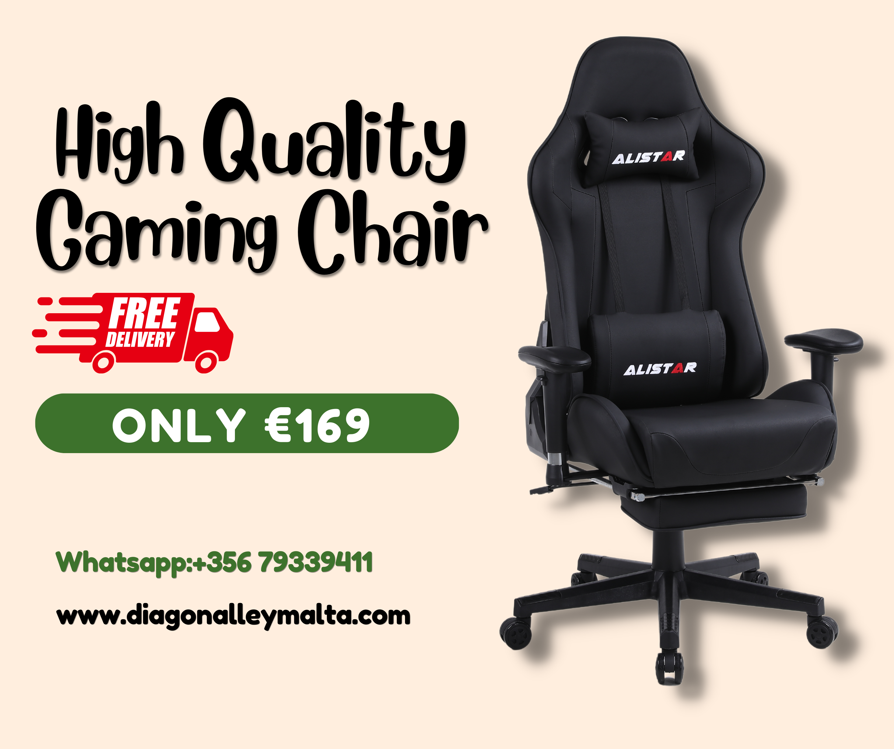 Diagon Alley Malta™ High Quality Gaming Chair