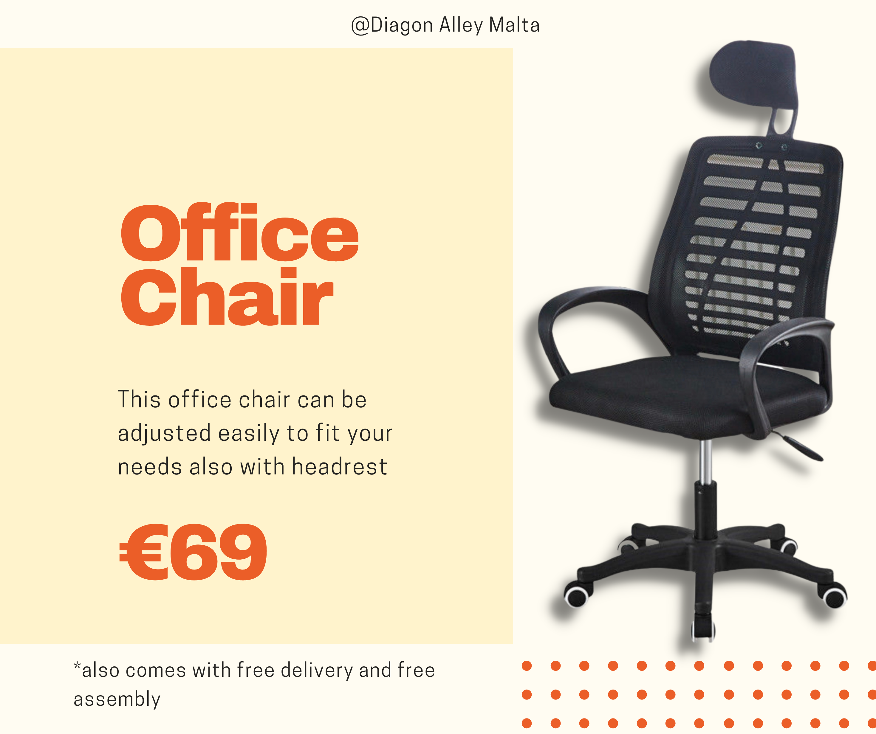 New Office Chair With Head Rest
