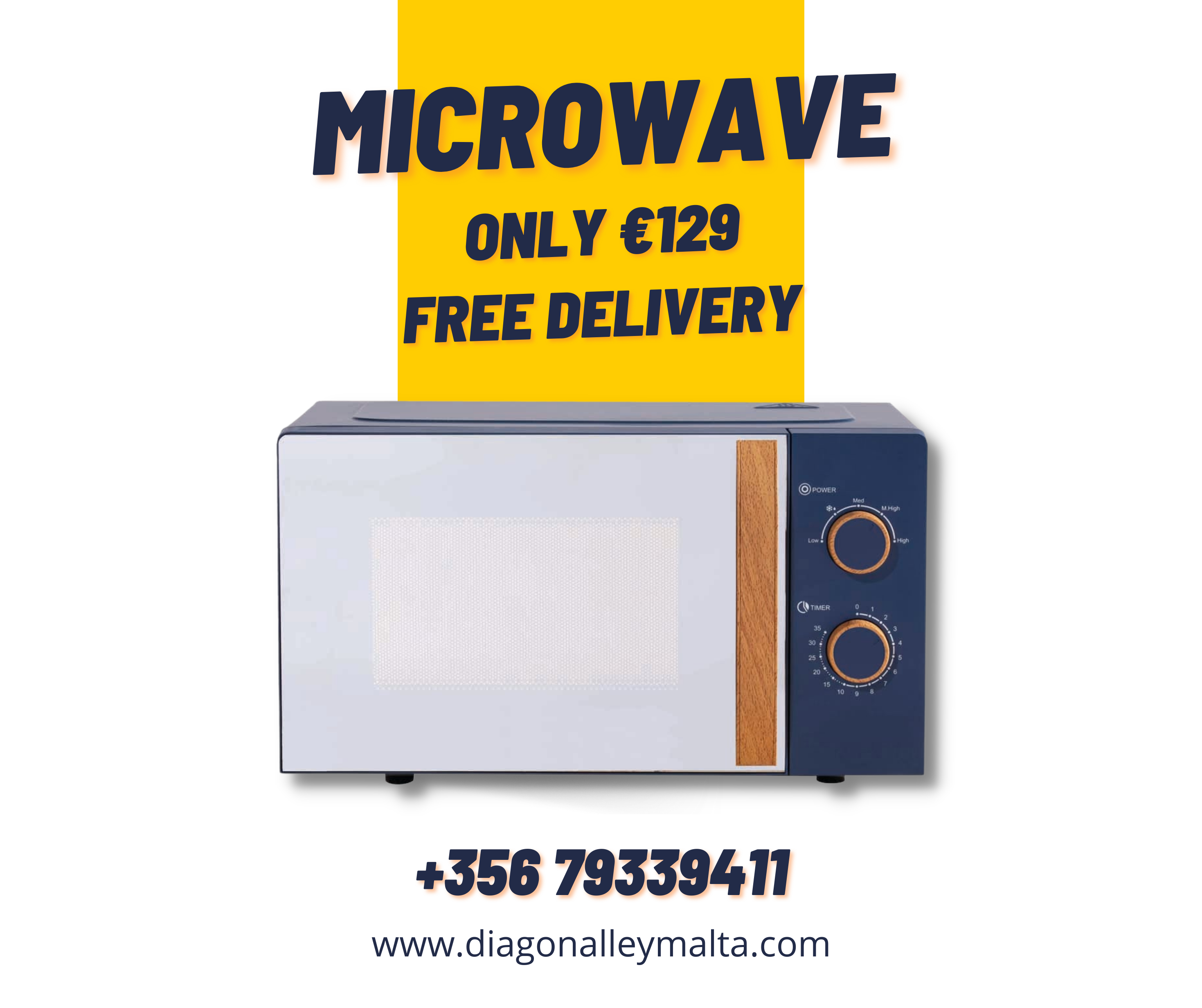 New Wilko Microwave With Mirror Design